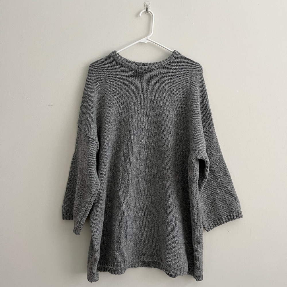 Oak and Fort Oversized Grey Sweater